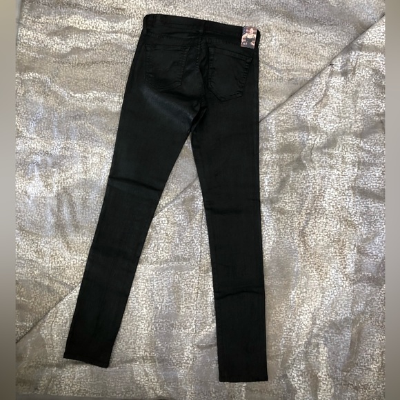 Red engine Cayenne Low rise skinny Jeans, Black coated, size 30 - Picture 7 of 8